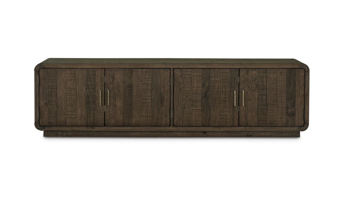 78.7" Aged Brown Media Cabinet