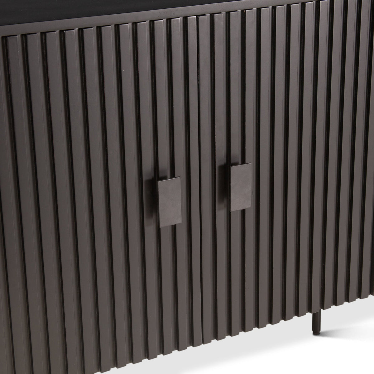 67" Matte Black Mango Wood Sideboard