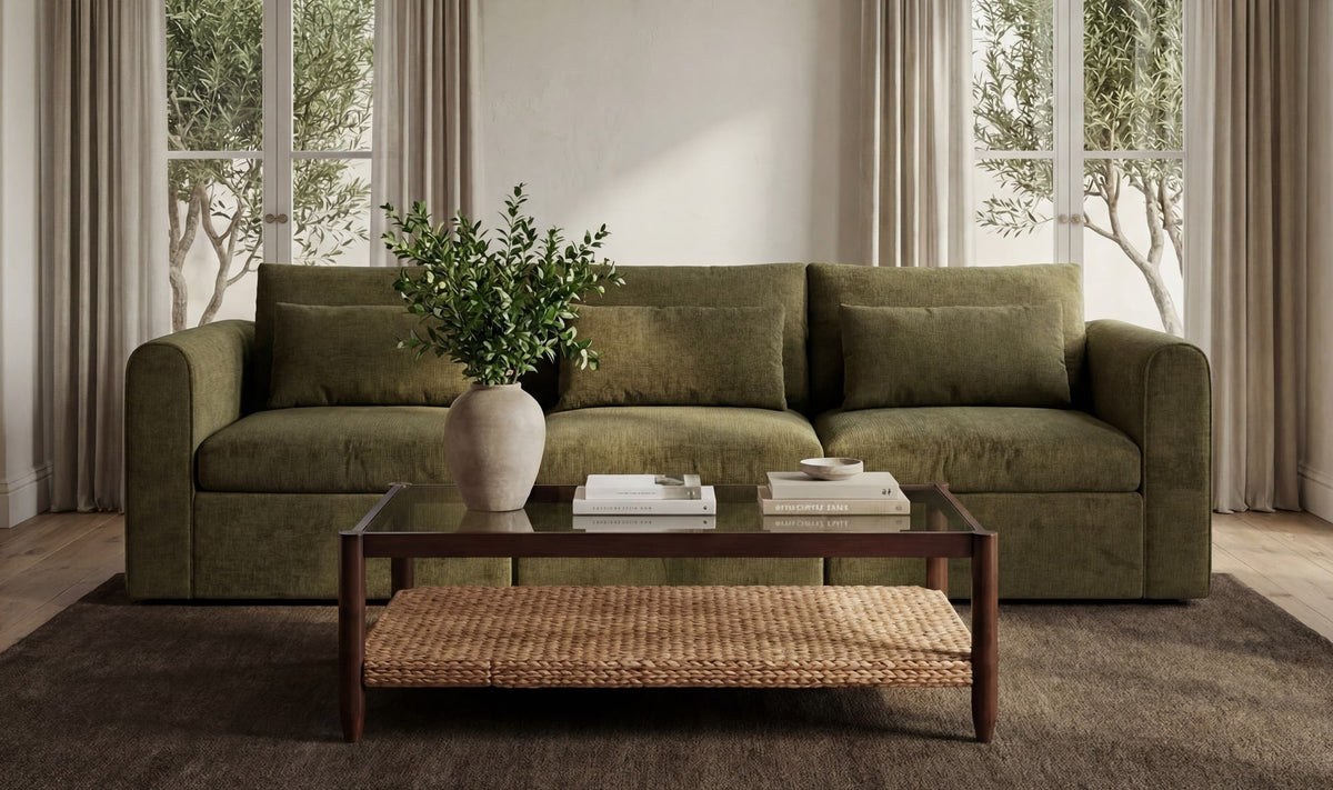 40.16" Dark Green Upholstered Left Arm Facing Chair
