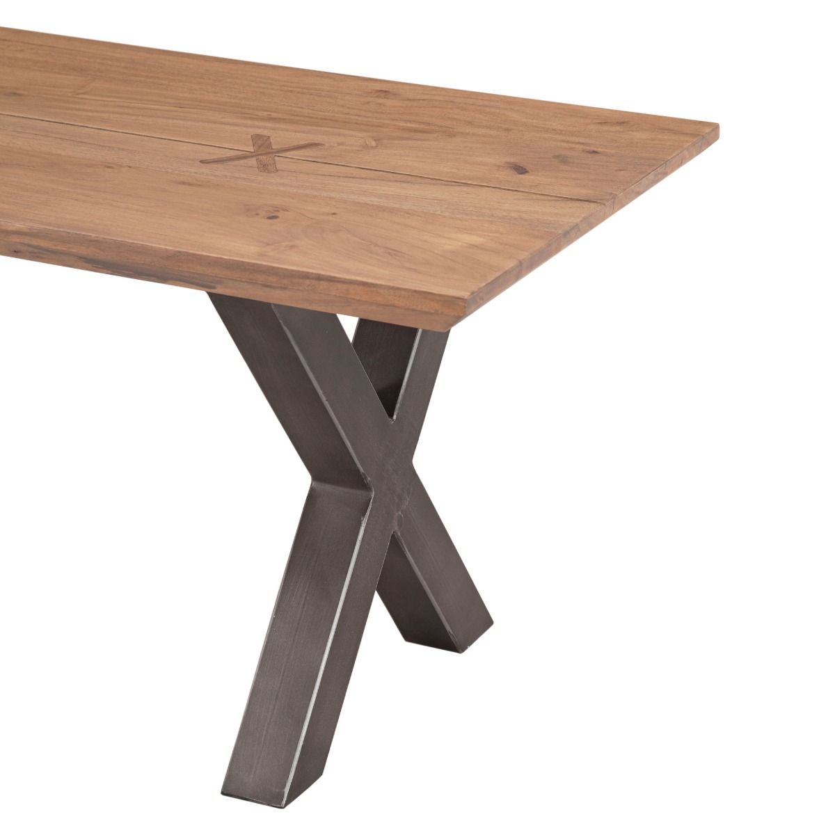 68" Smoked Acacia Wood Bench