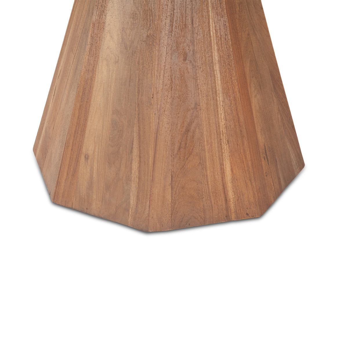 48" Antique Teakwood and Black Marble Gathering Table