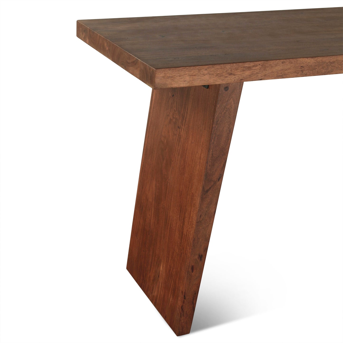68" Walnut Acacia Wood Gathering Table