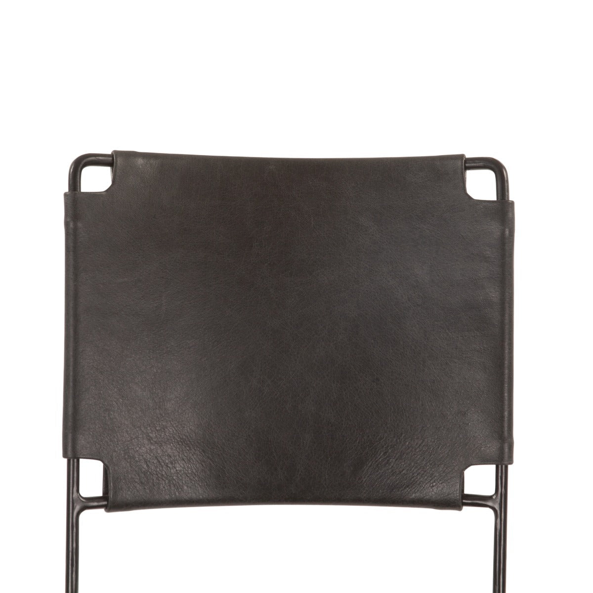 18" Black Buffalo Leather Counter Chair