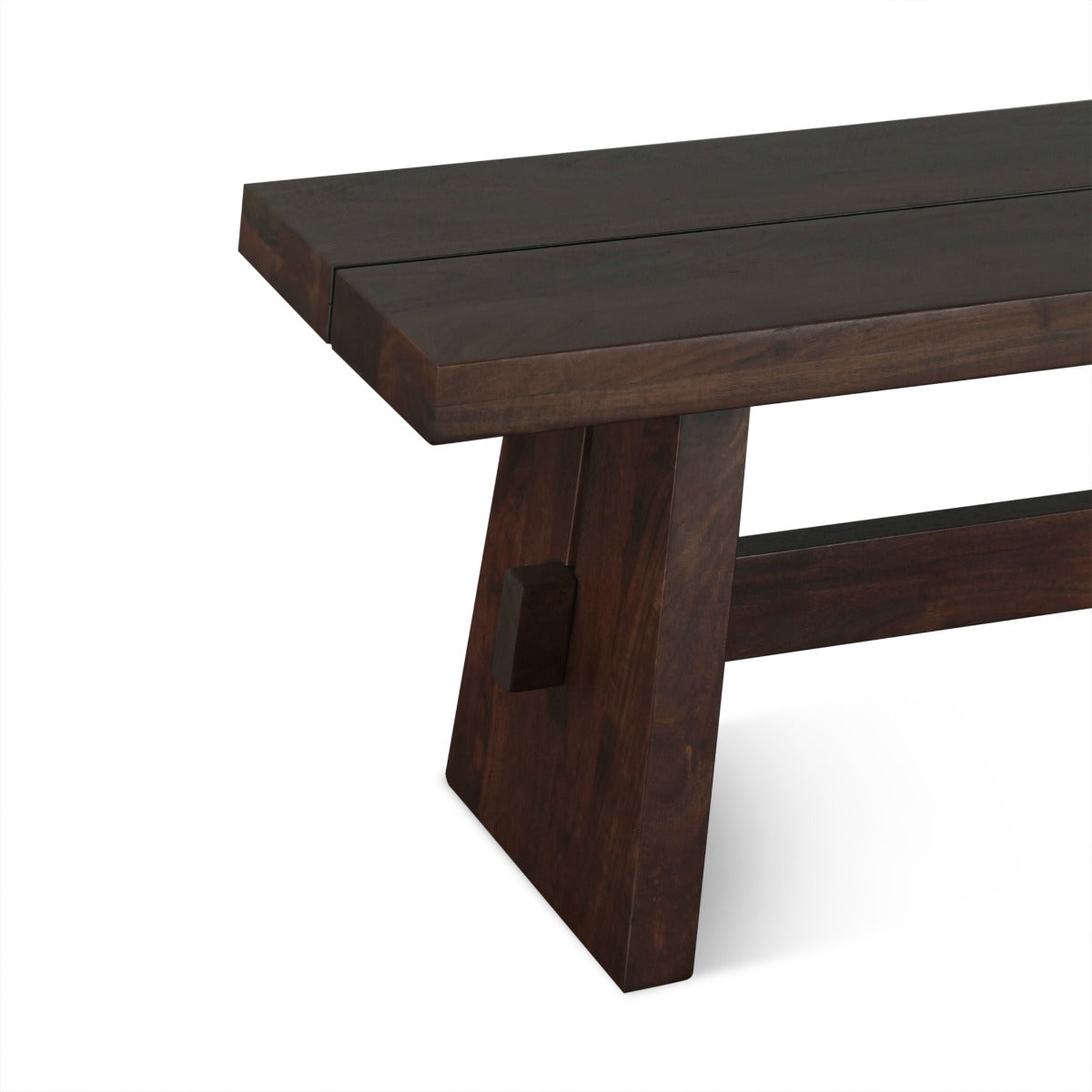 79" Coffee Bean Acacia Wood Bench