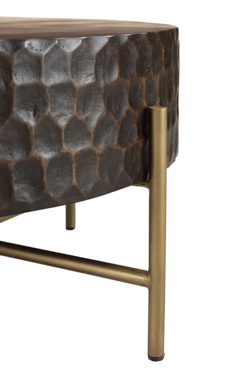 34" Two-Tone Mango Wood Coffee Table