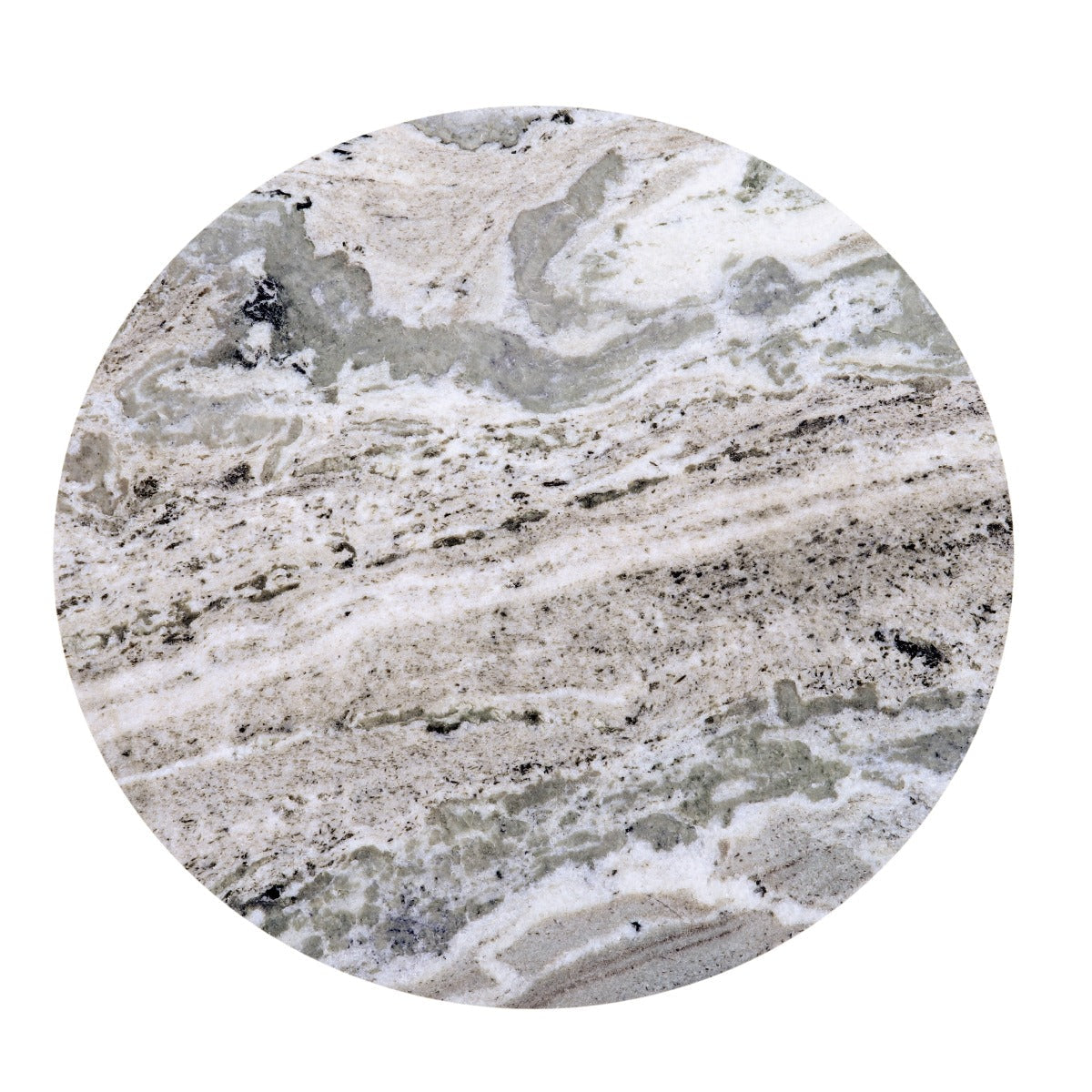 18" Brown Marble Accent Table