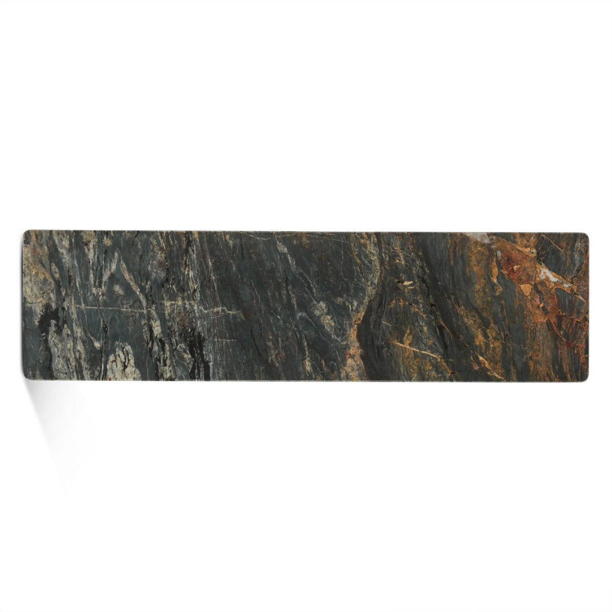 60" Lava Marble and Dark Mango Wood Console Table