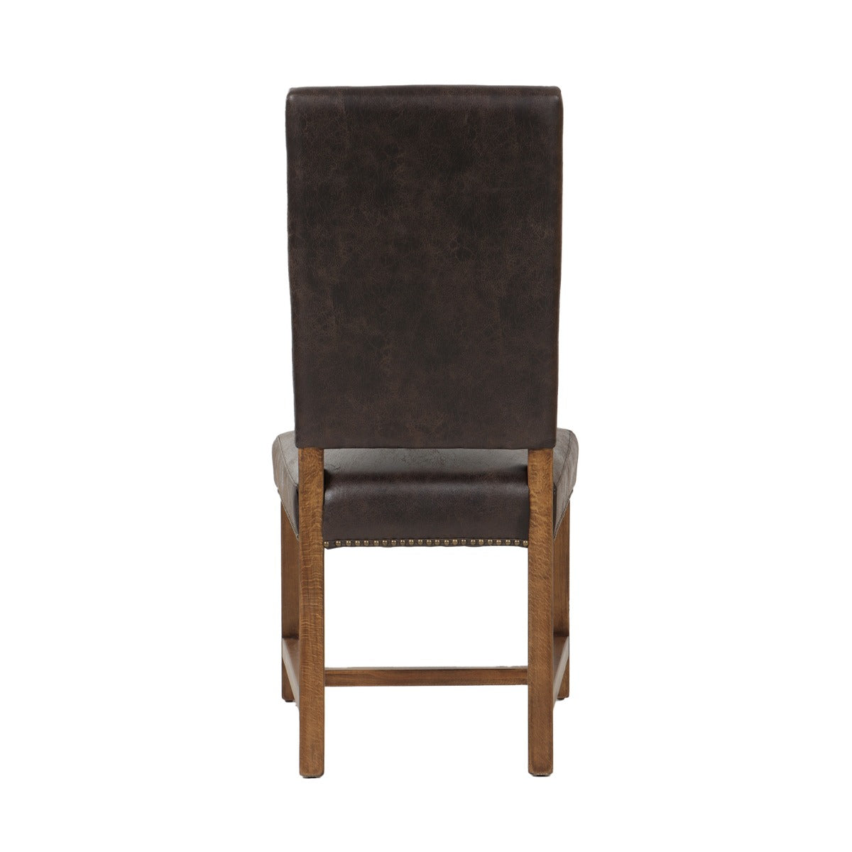 21" Dining Chair in Dark Brown Leather