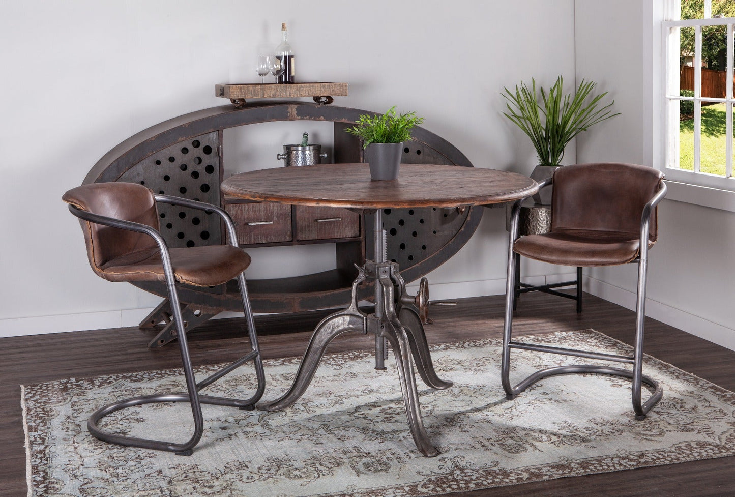 48" Weathered Teak Round Table