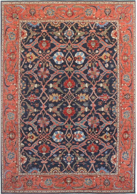Regal Elegance Handcrafted Woolen Rug 102SK199 - 11 X 14