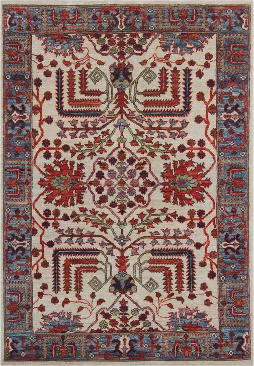 Elegance Redefined: Handcrafted Woolen Rug 102SK240 - 4 X 5
