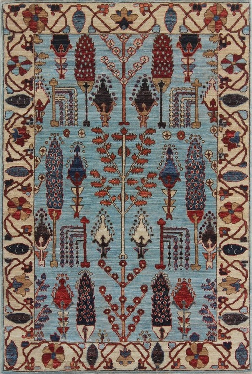 Elegance in Tradition: Exquisite Woolen Rug 102SK243 - 3 X 5