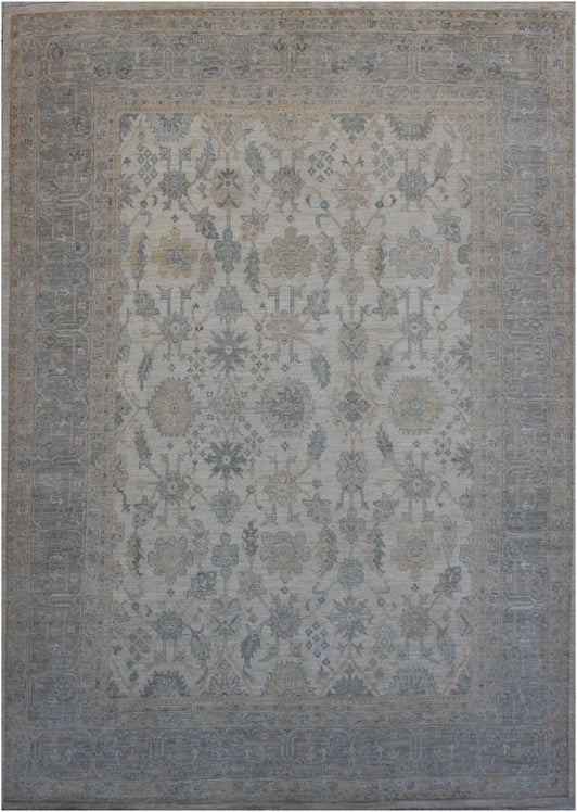 Timeless Elegance: Luxurious Oushak Woolen Rug 102SK413 - 10 X 12