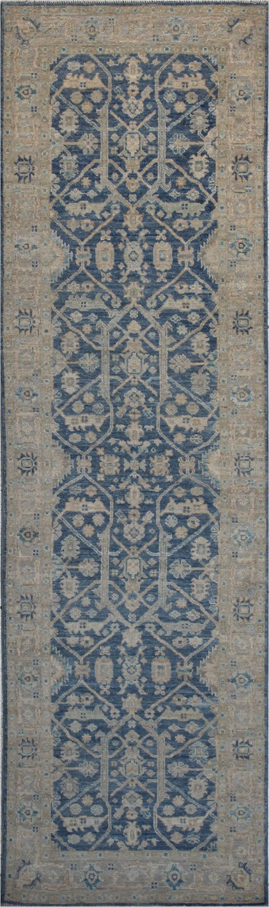 Elegant Oushak Wool Runner Rug 102SK414 - 3 X 10