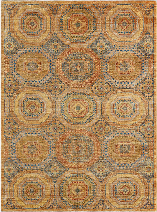 Golden Elegance Woolen Rug 24107 - 5 X 6