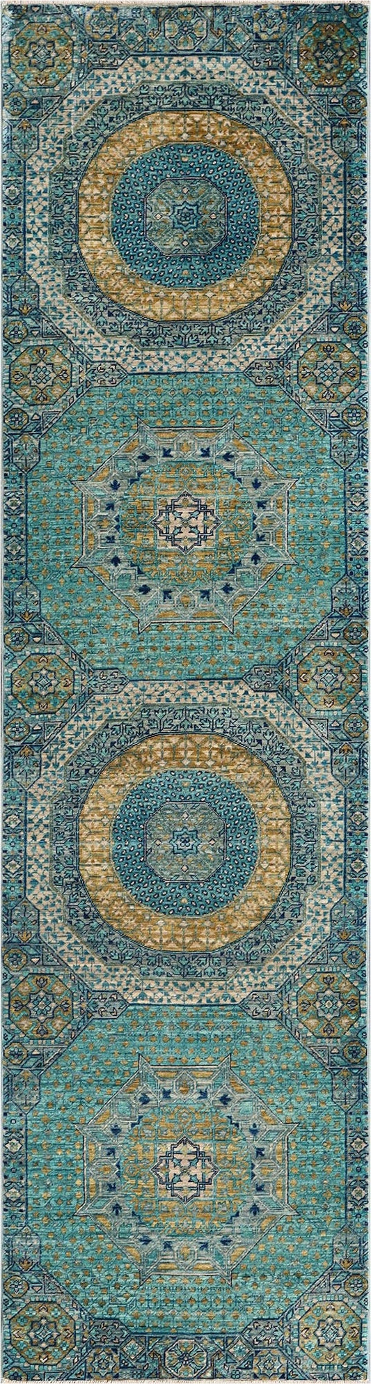 Majestic Medallion Woolen Rug 2420 - 3 X 10