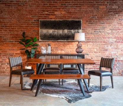 54" Walnut Acacia Wood Bench