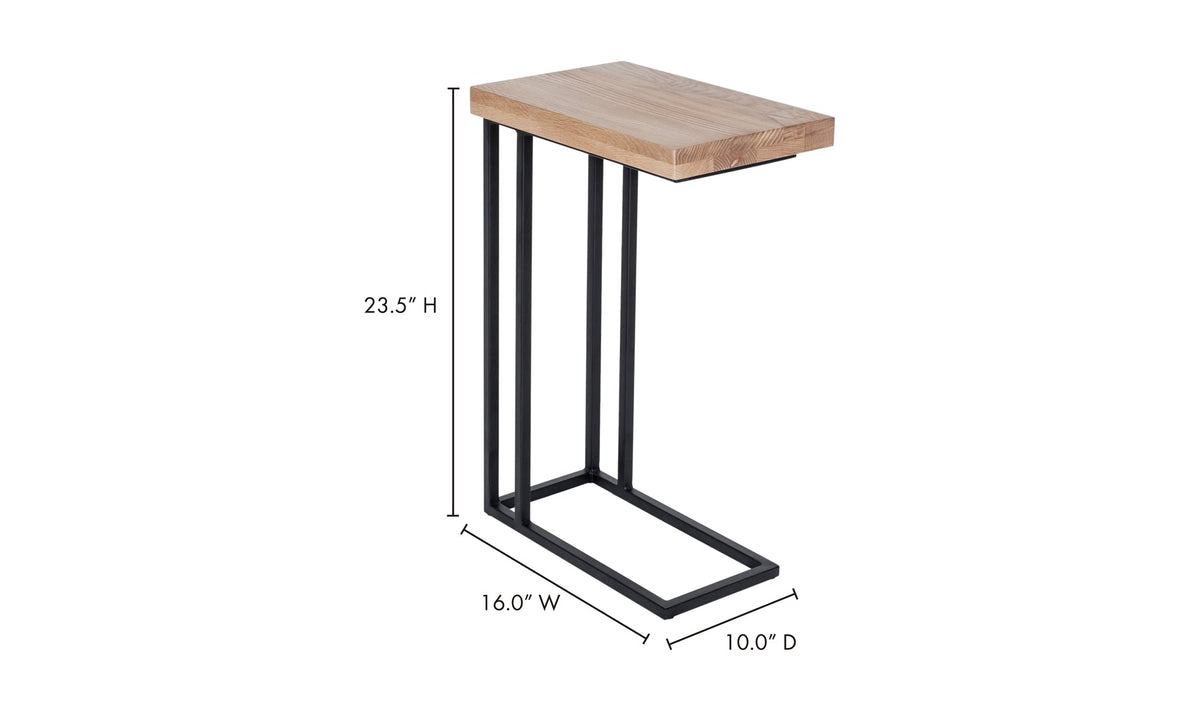 16" C-Shaped Side Table