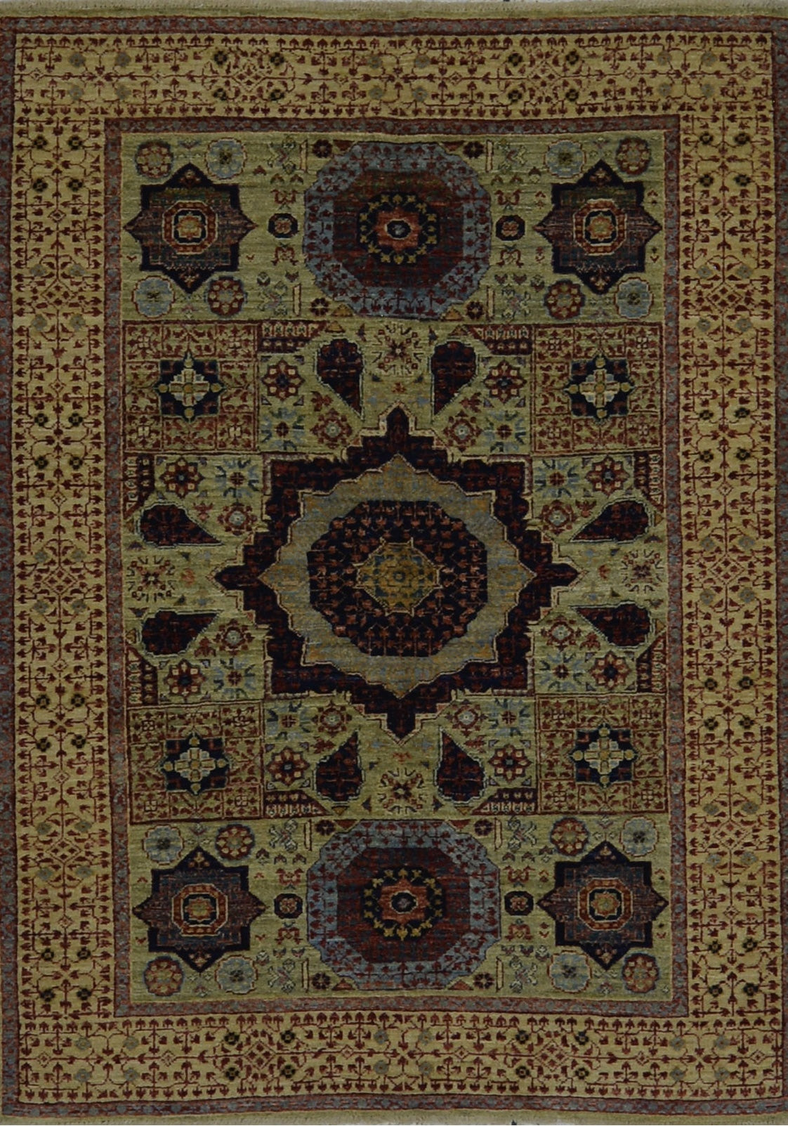 Exquisite Geometric Woolen Rug 73SK147 - 5 X 6