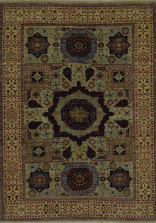 Exquisite Geometric Woolen Rug 73SK147 - 5 X 6