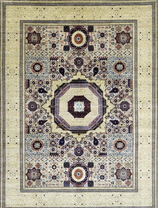 Timeless Elegance: The Faryab Woolen Masterpiece 77SK118 - 9 X 12