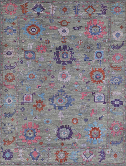 Majestic Harmony: Vibrant Woolen Rug 79SK479 - 9 X 12