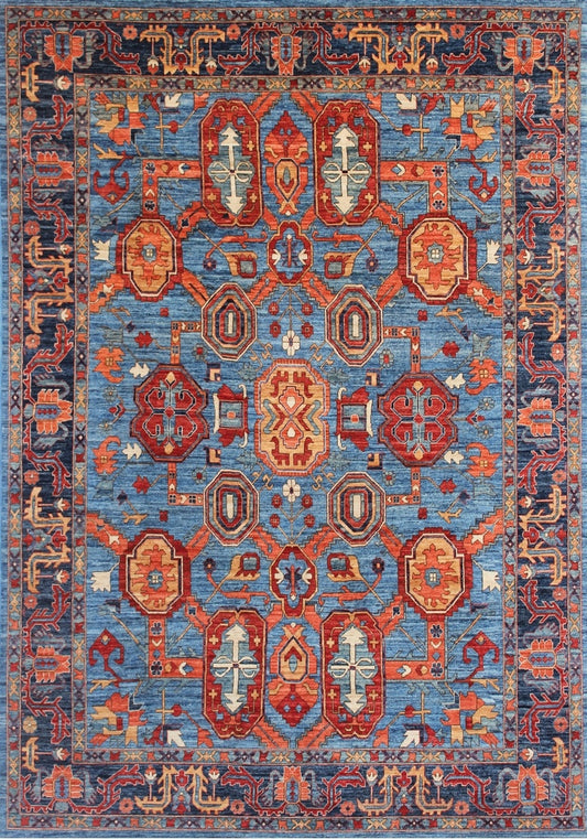 Majestic Harmony: Traditional Woolen Rug 81SK27 - 8 X 12
