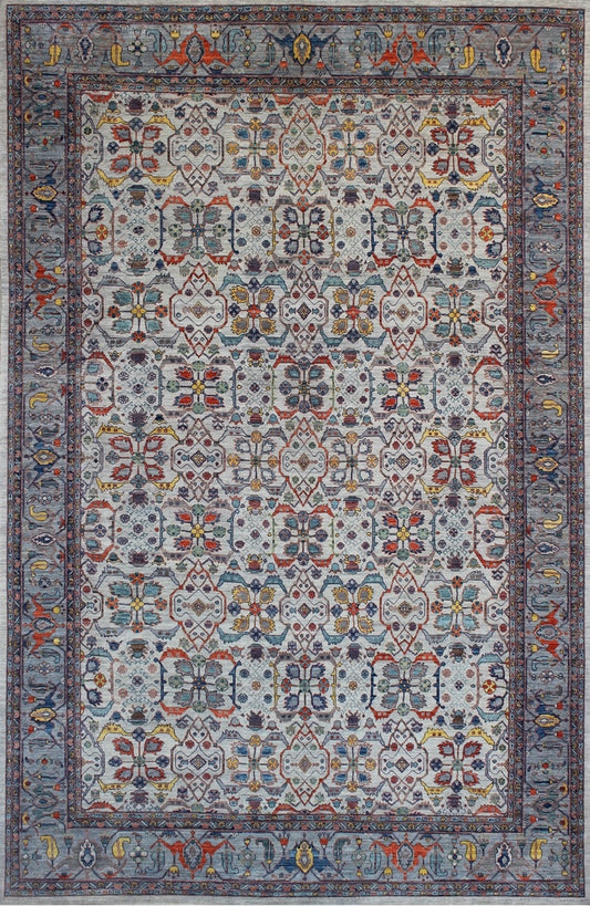 Timeless Elegance: Traditional Woolen Rug 81SK286 - 10 X 14