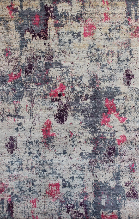 Elegant Abstract Woolen Rug 81SK417 - 6 X 9