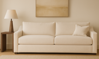 91" Flecked Oat Upholstered Sofa