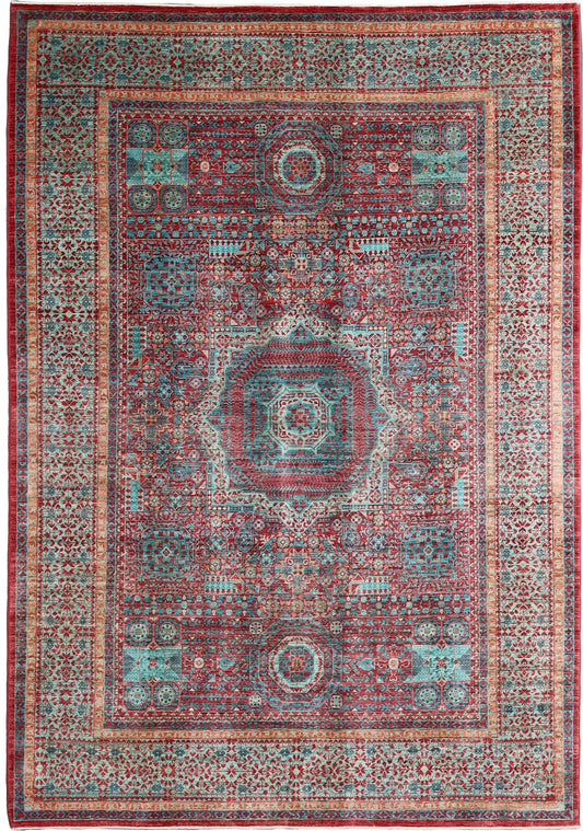 Vintage Elegance: Exquisite Woolen Rug 89SK102 - 7 X 11