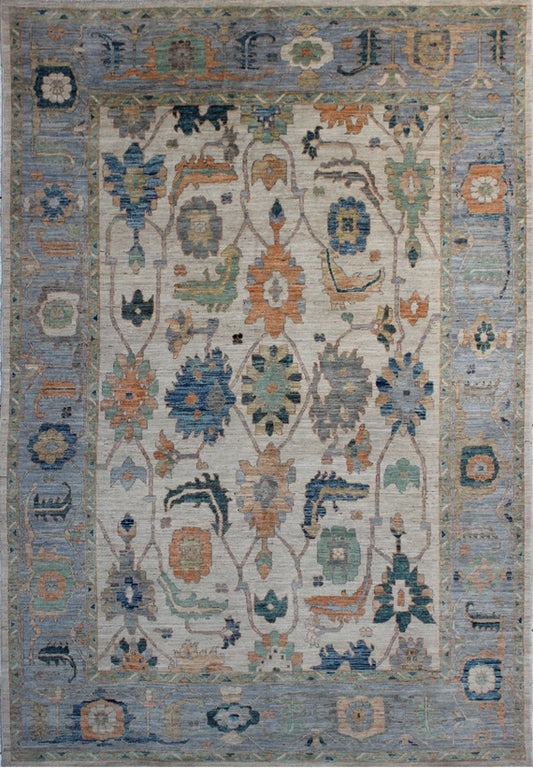 Timeless Elegance: Traditional Oushak Wool Rug 90SK1295 - 10 X 12