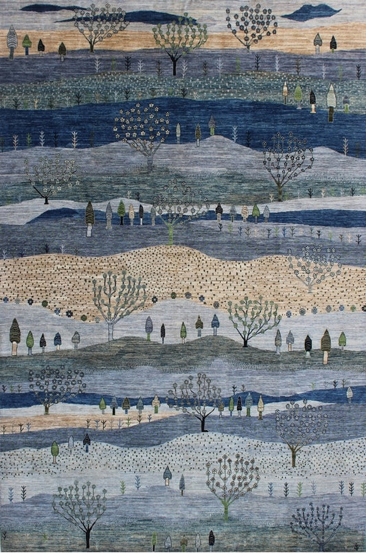 Tranquil Landscape Woolen Rug 90SK1390 - 11 X 14