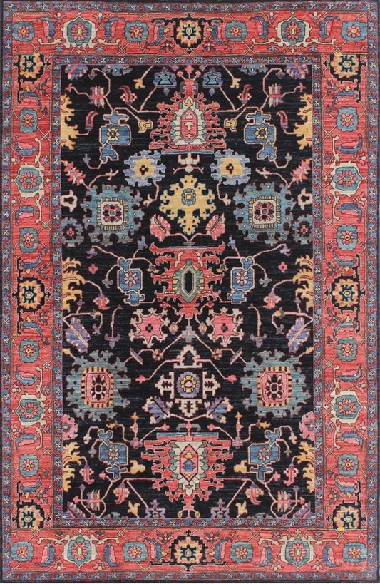 Exquisite Traditional Woolen Rug of Vibrant Elegance 90SK227 - 7 X 9