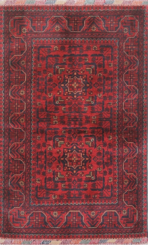 Majestic Red Woolen Elegance 90SK792 - 3 X 4