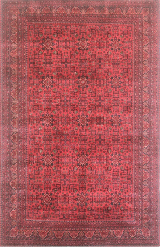 Elegant Traditional Khamyab Woolen Rug 90SK889 - 6 X 10