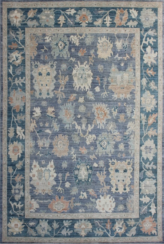 Timeless Elegance: Traditional Oushak Wool Rug 91SK614 - 9 X 12