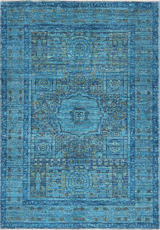 Oceanic Elegance Woolen Rug 91SK107 - 4 X 5