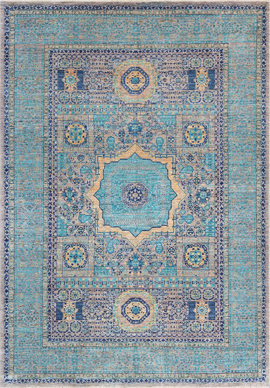 Elegant Serene Woolen Rug 91SK166 - 7 X 10