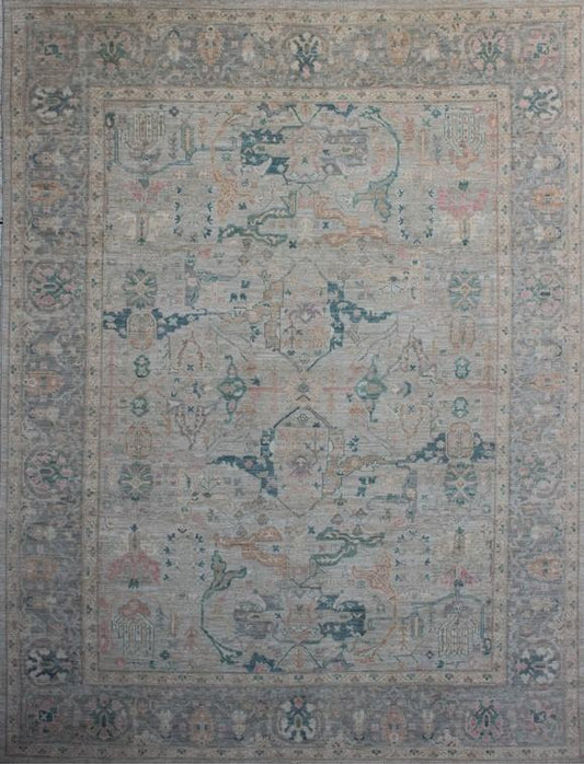 Elegant Oushak Woolen Rug 93SK468 - 9 X 12
