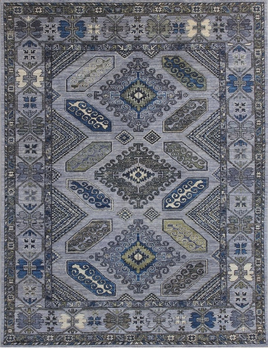 Elegance in Tradition: Handcrafted Woolen Rug 93SK578 - 6 X 7