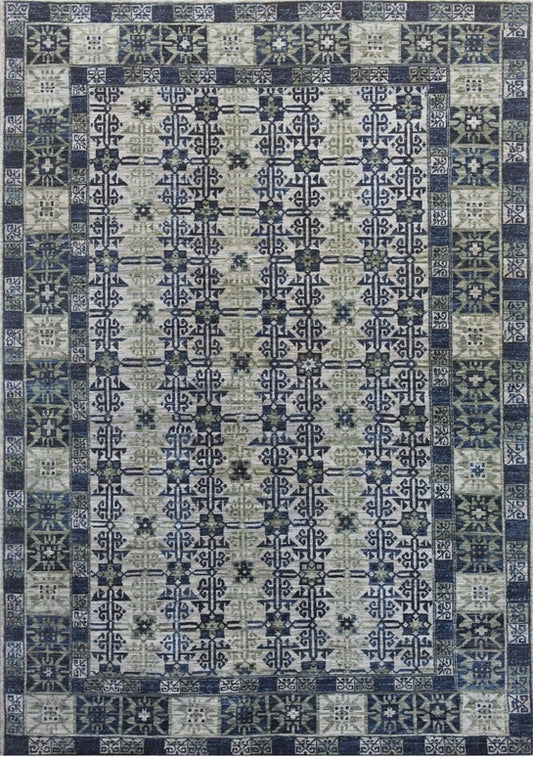 Elegant Handwoven Woolen Masterpiece 93SK582 - 5 X 7