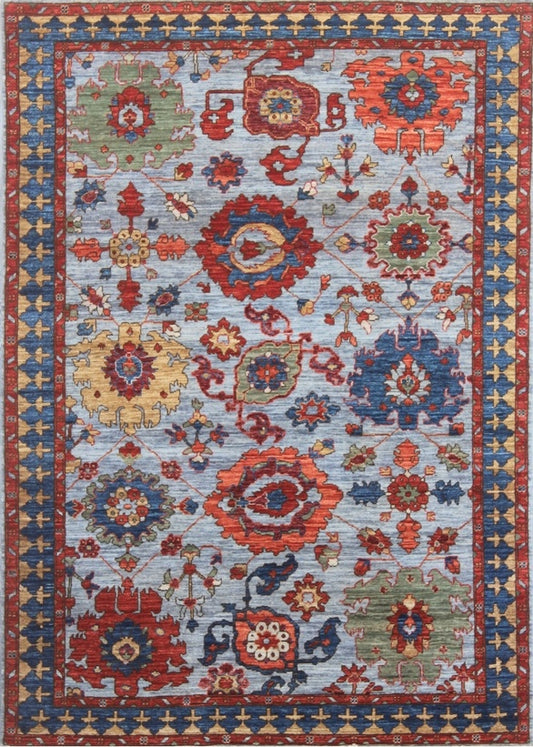Timeless Elegance: Vibrant Woolen Rug 93SK654 - 5 X 6