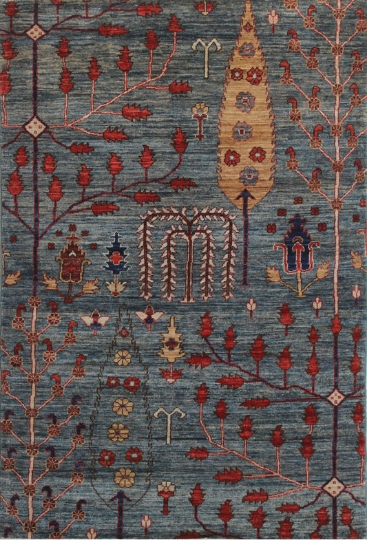 Elegant Traditions: Handcrafted Woolen Masterpiece 93SK692 - 4 X 5