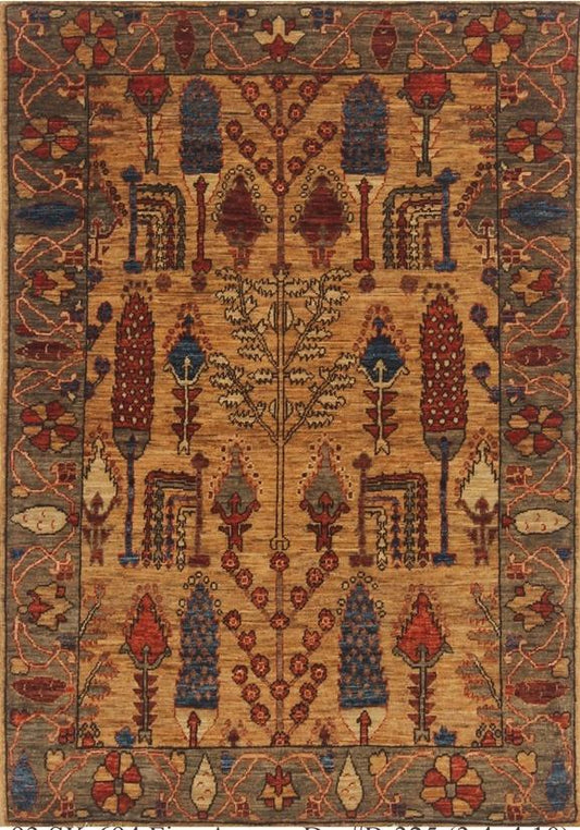 Elegant Blossoms Traditional Woolen Rug 93SK694 - 4 X 5