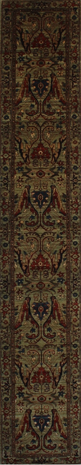 Timeless Elegance: Traditional Woolen Runner Rug 93SK755 - 2 X 18