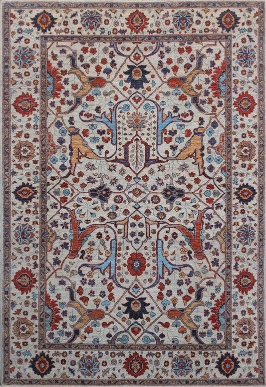 Elegant Traditional Woolen Rug 93SK915 - 6 X 9