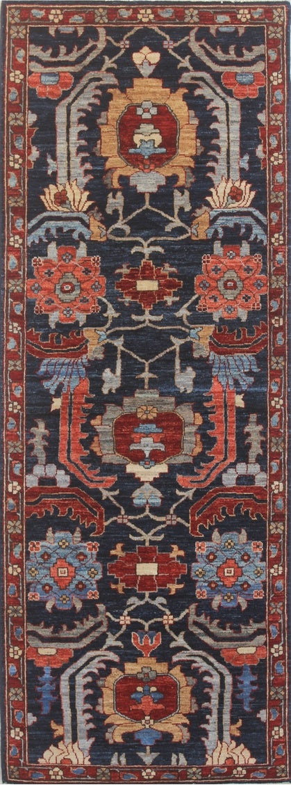 Elegant Traditional Floral Woolen Rug 94SK1041 - 3 X 8