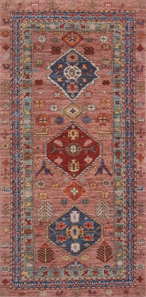 Elegant Geometric Woolen Rug 94SK1084 - 2 X 6