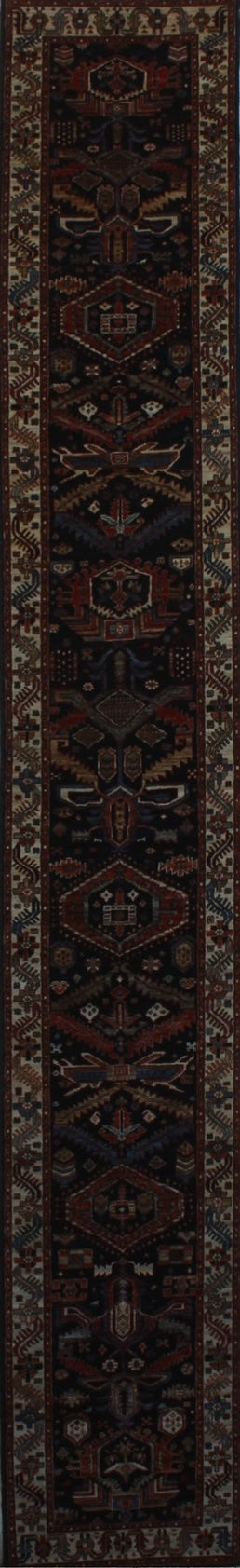 Timeless Elegance: Traditional Woolen Runner Rug 94SK1153 - 2 X 18